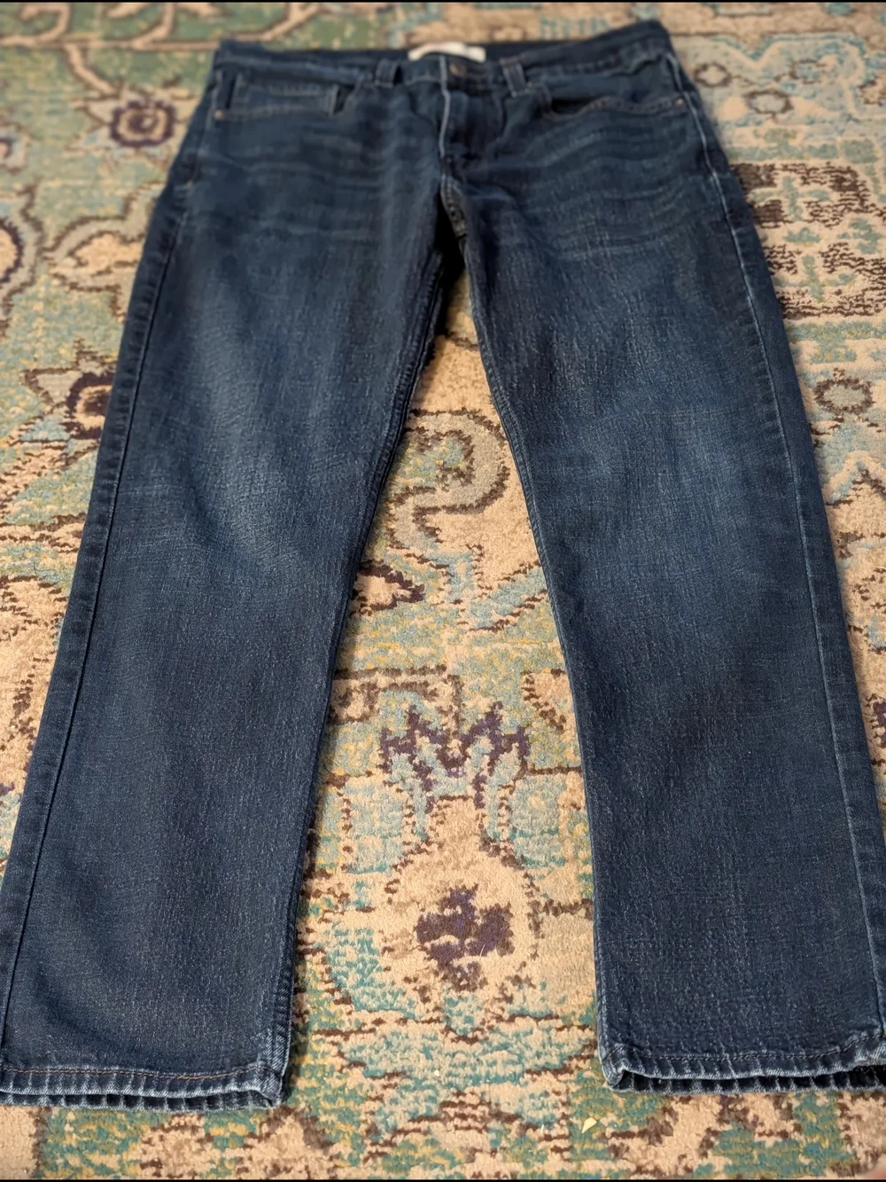Men's Levi Strauss Signature Dark Blue Straight Jeans